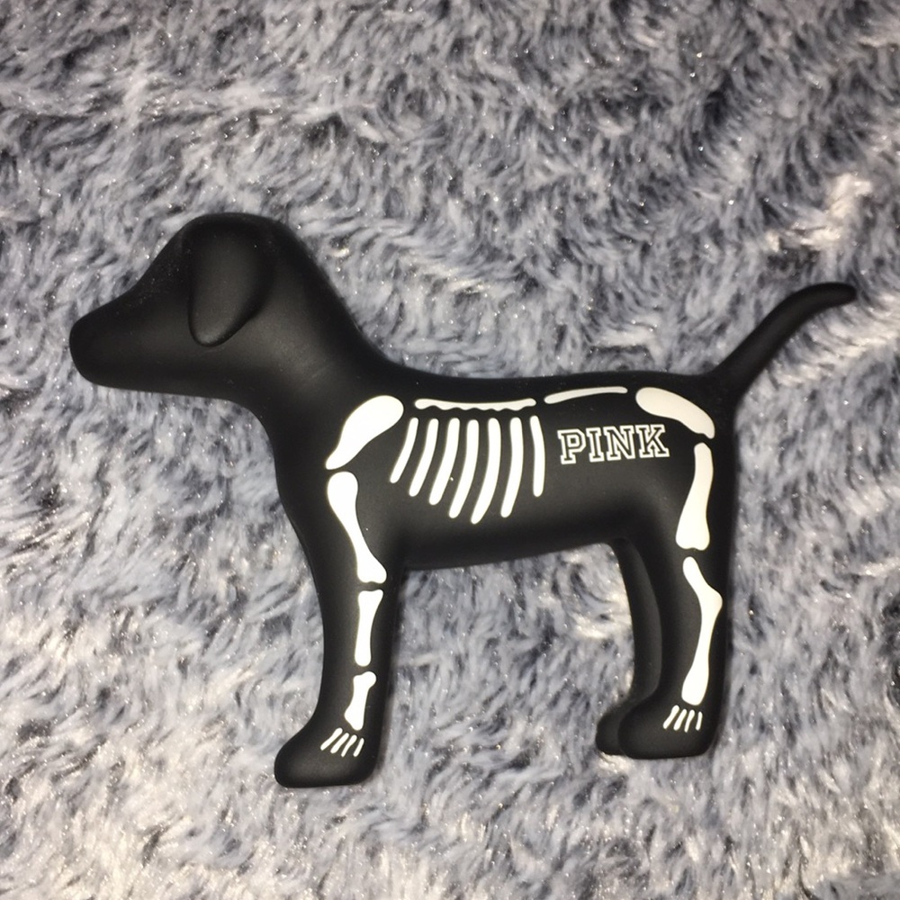 Limited edition collectible mini skeleton pink dog
